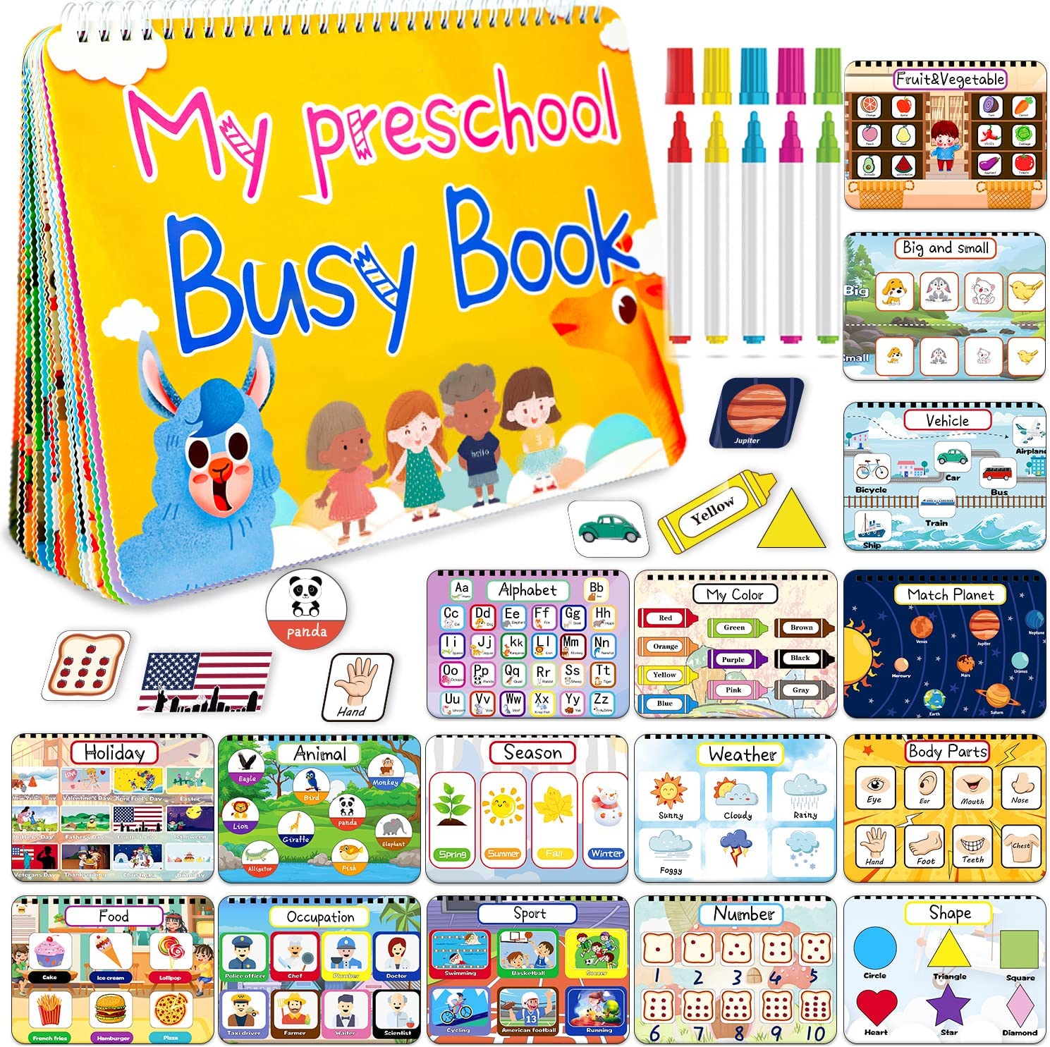 heykiddo toddler busy book 2023 newest autism toys for kids preschool learning activity binder educational book for auti