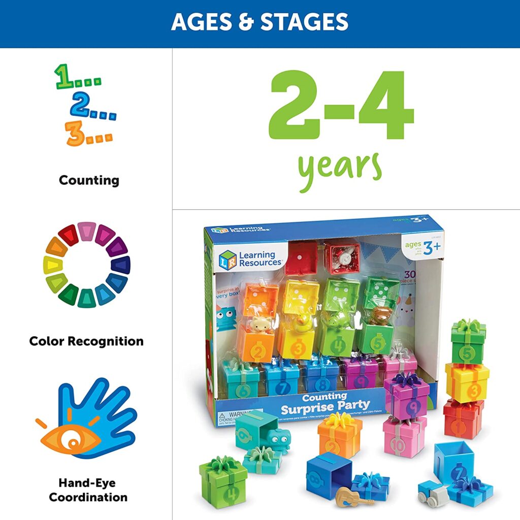 Learning Resources Counting Surprise Party, Homeschool, Fine Motor, Counting  Sorting Toy, Ages 3+