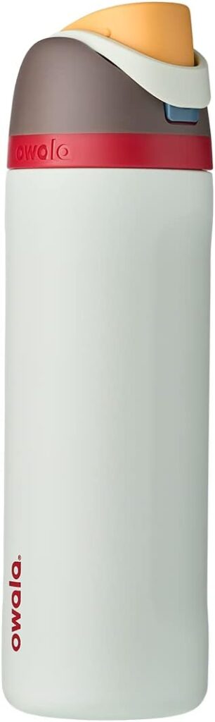 Owala FreeSip Insulated Stainless Steel Water Bottle with Straw for Sports and Travel, BPA-Free, 24-oz, Boneyard