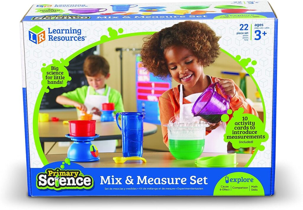 Learning Resources Mix And Measure Activity Set, 22 Pieces, Ages 3+,Experiment Mixing Tools, Back to School Supplies,Teacher Supplies